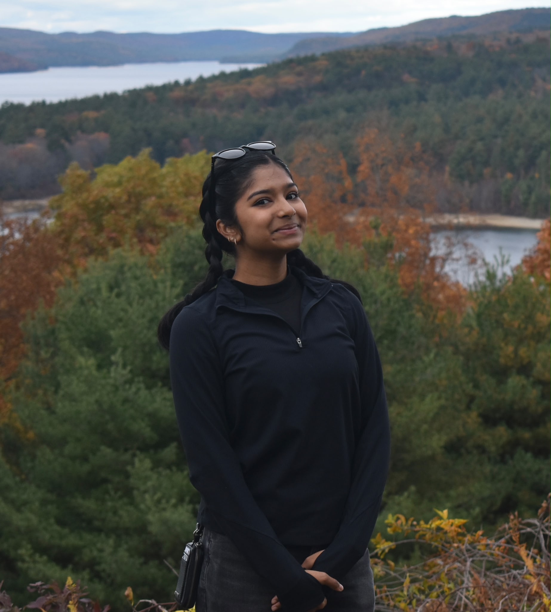 Grishma looking smiling and looking at the camera